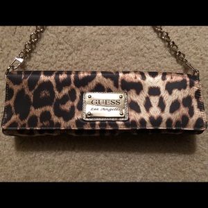 Guess brand leopard print event bag